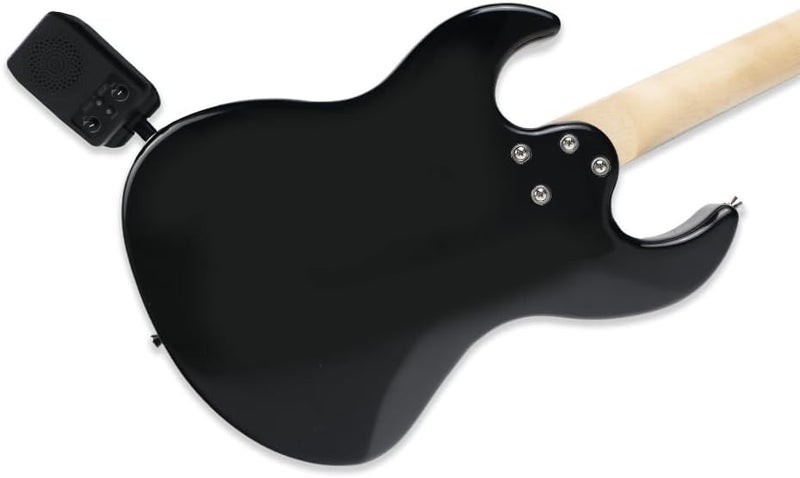 demusea 36 Inch electric guitar kit 3/4 mini short scale black color with portable 5W amplifier travel amp set sss pickups fixed bridge suitable for starter beginner practice with strap gigbag bundle(BKMI-30) - Image 5